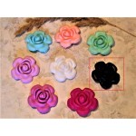 Бусина силиконовая Цветок ЧЕРНАЯ